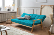 SalesFever Schlafsofa skandinavisch Strukturstoff petrol