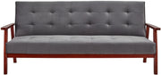 SalesFever Schlafsofa skandinavisch Samt dunkelgrau