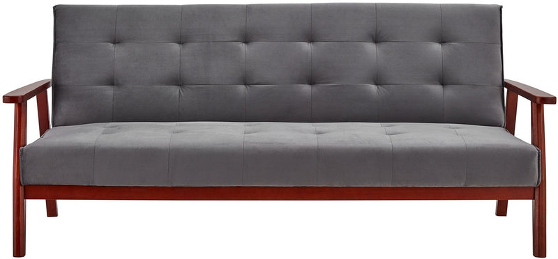 SalesFever Schlafsofa skandinavisch Samt dunkelgrau