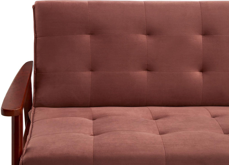 SalesFever Schlafsofa skandinavisch Samt rose
