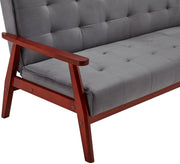 SalesFever Schlafsofa skandinavisch Samt dunkelgrau