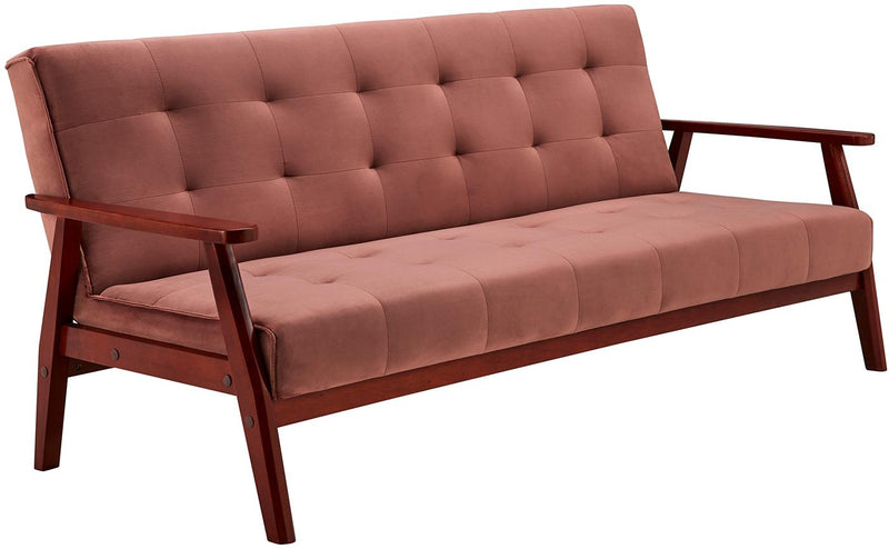 SalesFever Schlafsofa skandinavisch Samt rose