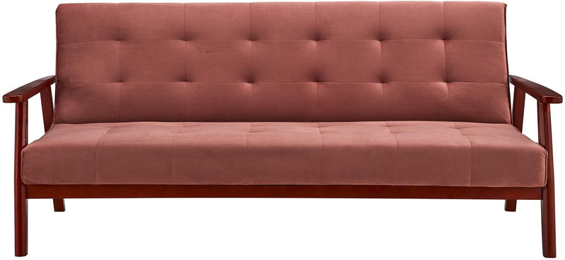 SalesFever Schlafsofa skandinavisch Samt rose