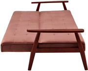 SalesFever Schlafsofa skandinavisch Samt rose