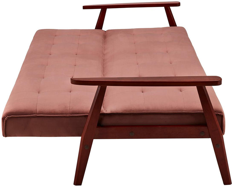 SalesFever Schlafsofa skandinavisch Samt rose