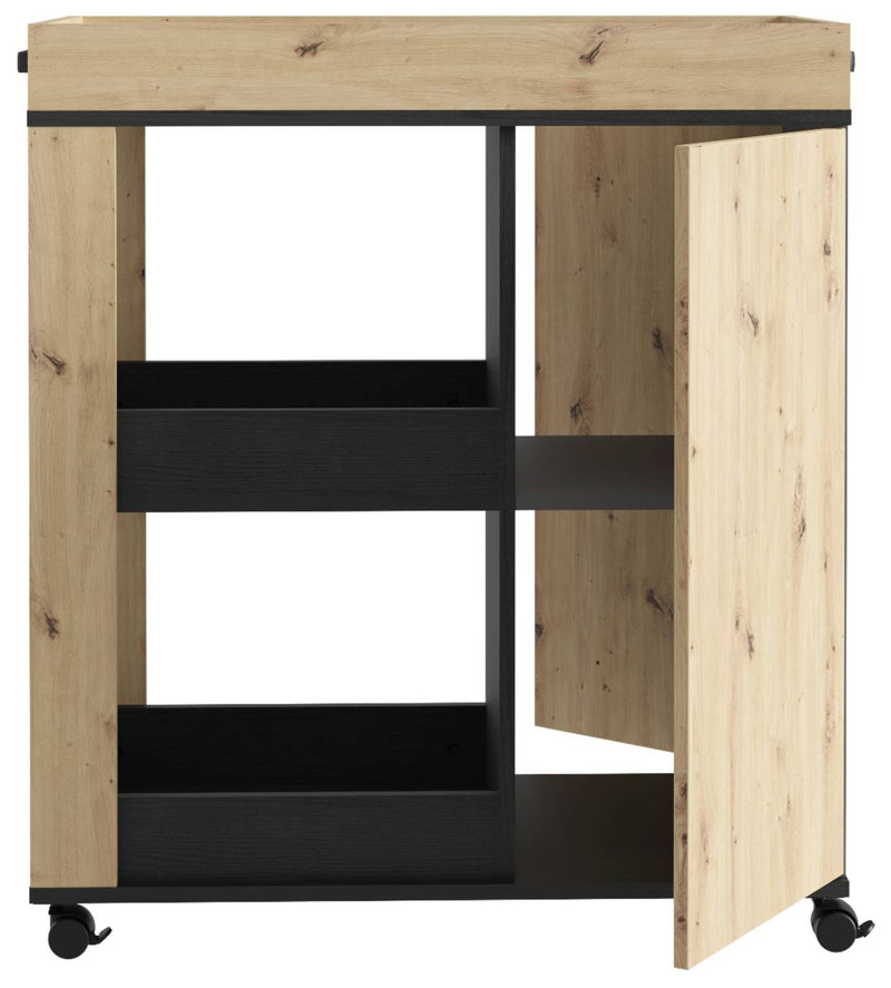 Servierwagen HOME BAR 204 Optik Artisan Eiche Schwarzeiche von Forte