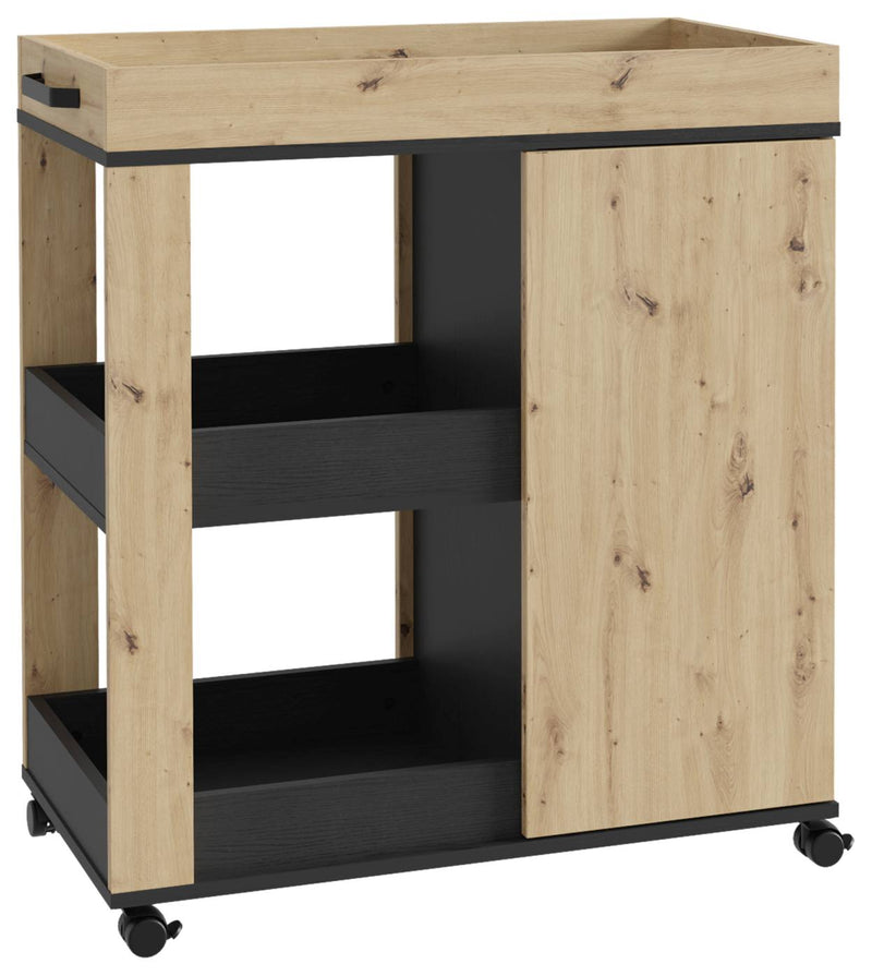 Servierwagen HOME BAR 204 Optik Artisan Eiche Schwarzeiche von Forte