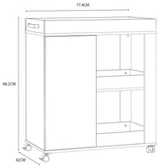 Servierwagen HOME BAR 204 Optik Artisan Eiche Schwarzeiche von Forte