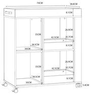 Servierwagen HOME BAR 204 Optik Artisan Eiche Schwarzeiche von Forte