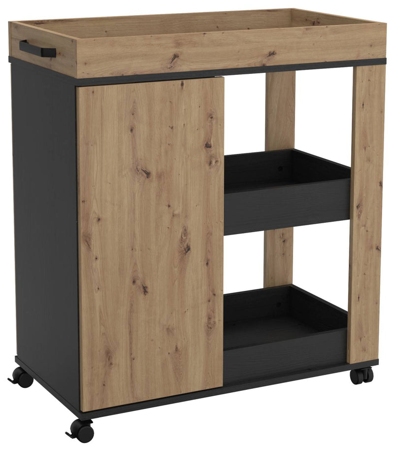 Servierwagen HOME BAR 204 Optik Artisan Eiche Schwarzeiche von Forte