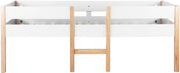 Hochbett für Kinder mit 2 Schubladen und Leiter weiß 90 x 200 cm