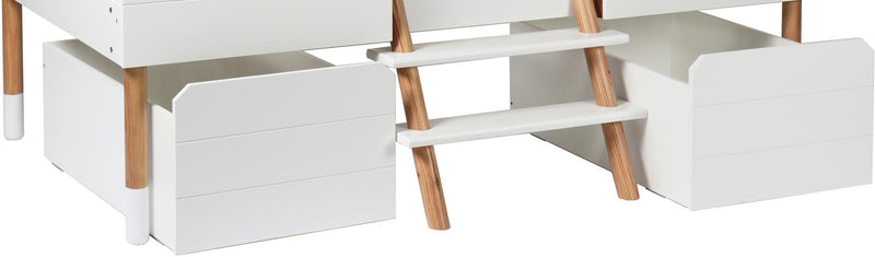 Schubladen 2er Set passend zum Hochbett in Hausform