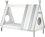 Kinderbett Bett in angesagter Tipiform  90 x 200 cm mit Lattenrost