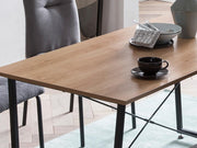 Tisch Esstisch Schreibtisch mit Metallgestell und Verbindungsstreben