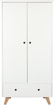 Schrank Kleiderschrank in Weiß mit Türe und Schublade