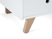 Schrank Kleiderschrank in Weiß mit Türe und Schublade