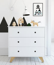 Kommode Schubladenkommode Sideboard Weiß im skandinavischen Design