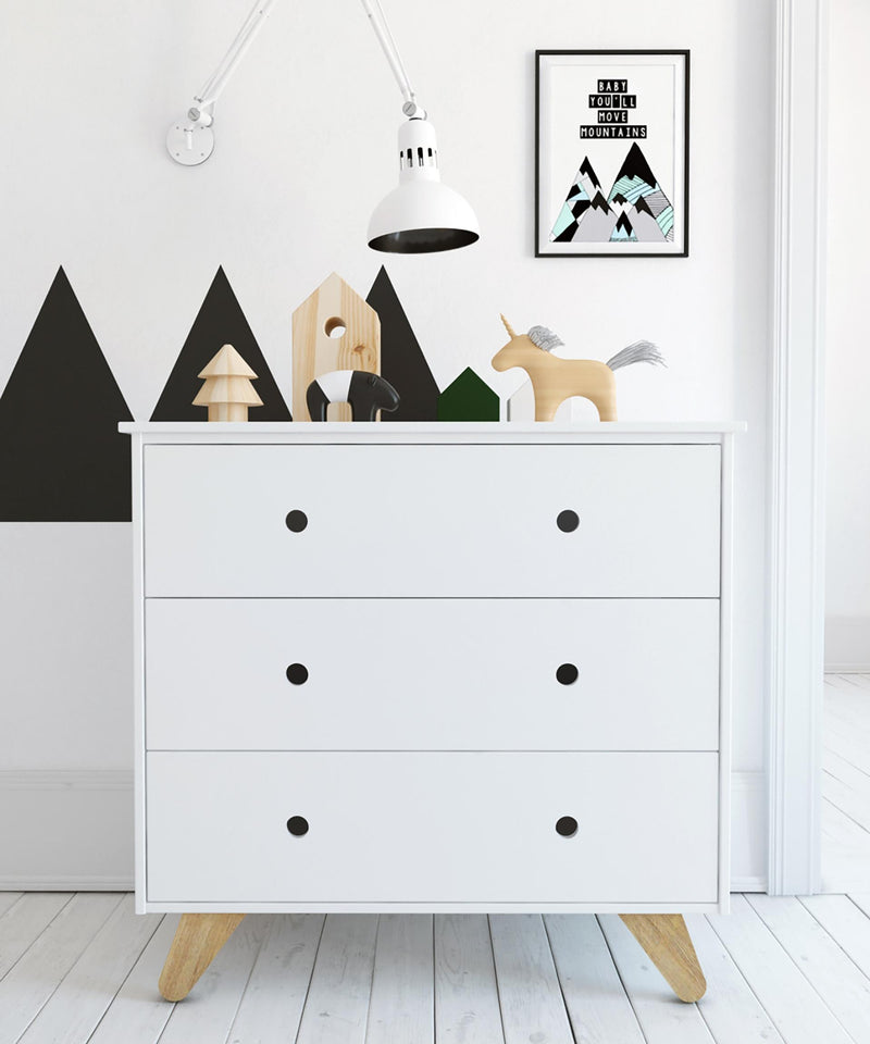 Kommode Schubladenkommode Sideboard Weiß im skandinavischen Design