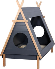 Kinderbett Bett in angesagter Tipiform Grau 90 x 200 cm mit Lattenrost