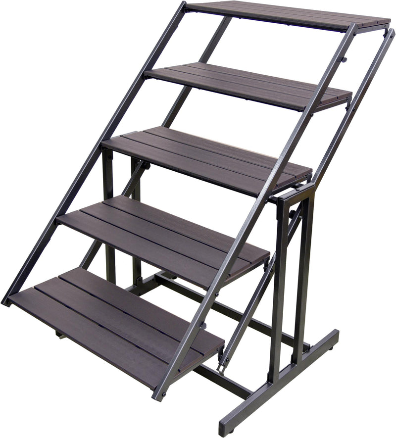 Pflanzregal Blumenregal Pflanztreppe TABORA in Holz-Optik klappbar