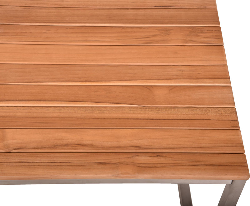 Beistelltisch Gartentisch Denver aus Teak Edelstahl von GardenPleasure