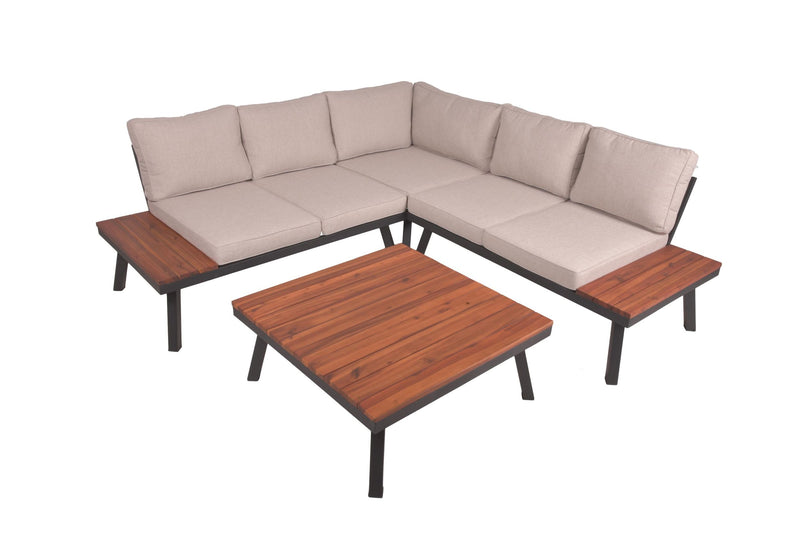 Moderne Garten Garnitur Lounge Set THERESA beige