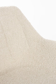 Esszimmerstuhl DOULTON drehbar von ZUIVER mit Bouclé Stoff Beige
