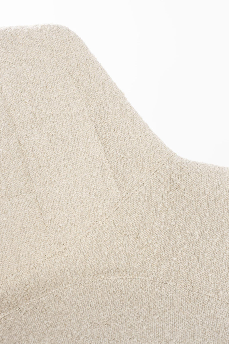 Esszimmerstuhl DOULTON drehbar von ZUIVER mit Bouclé Stoff Beige