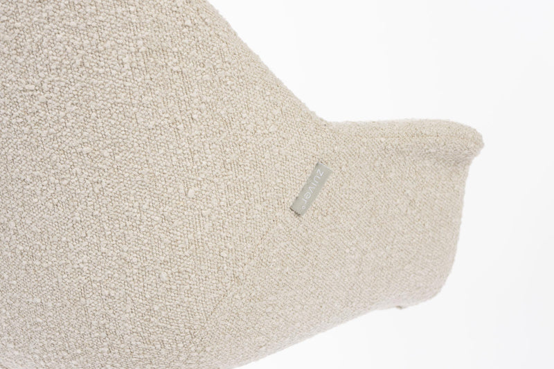Esszimmerstuhl DOULTON drehbar von ZUIVER mit Bouclé Stoff Beige