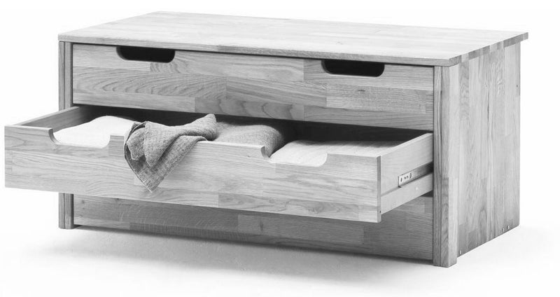 Schubladenblock 97 cm Kernbuche passend zum 2-trg Schrank ILVA HALVAR