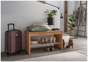 Garderobenbank Sitzbank KIRSA 82 cm Kernbuche massiv