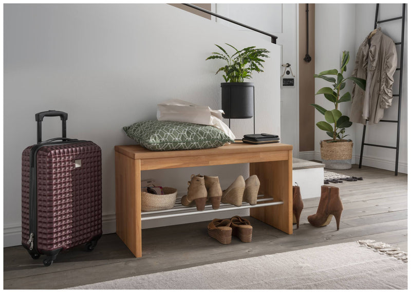Garderobenbank Sitzbank KIRSA 82 cm Kernbuche massiv