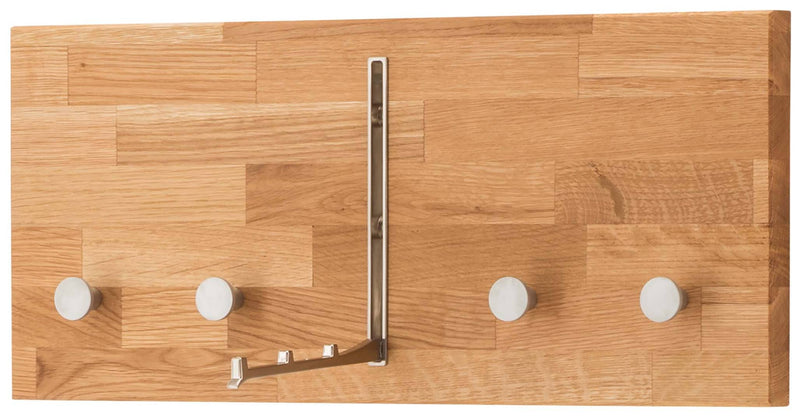 Wandgarderobe Hakenleiste KIRSA 50 cm Wildeiche massiv geölt