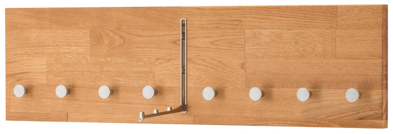 Hakenleiste Wandgarderobe KIRSA 80 cm Wildeiche massiv geölt