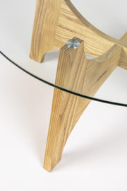 Couchtisch Glastisch KOBE Rund Ø 80 cm mit Glasplatte von Zuiver