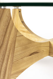 Couchtisch Glastisch KOBE Rund Ø 80 cm mit Glasplatte von Zuiver