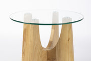 Beistelltisch Glastisch KOBE Rund mit Glasplatte von Zuiver Ø 45 cm