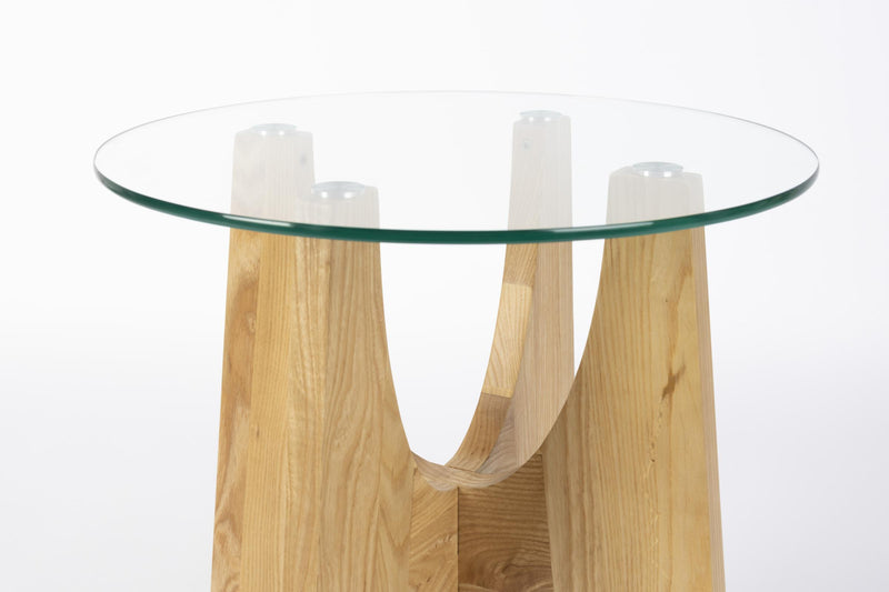 Beistelltisch Glastisch KOBE Rund mit Glasplatte von Zuiver Ø 45 cm
