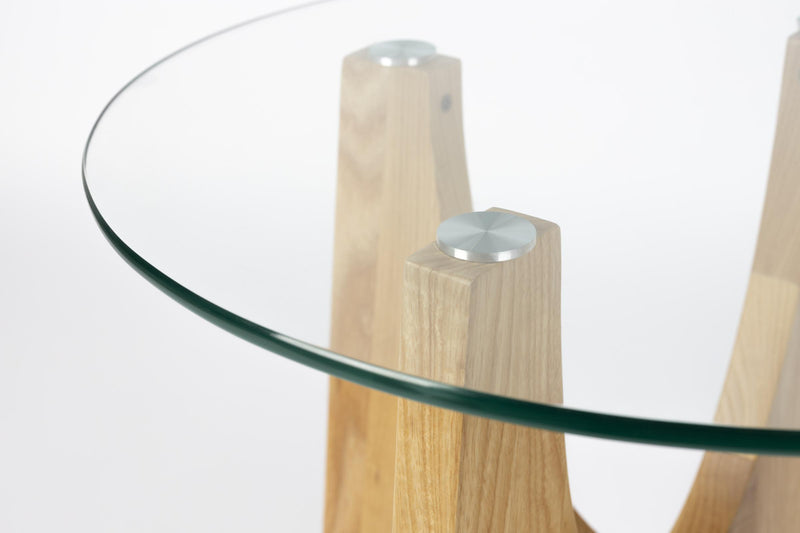 Beistelltisch Glastisch KOBE Rund mit Glasplatte von Zuiver Ø 45 cm