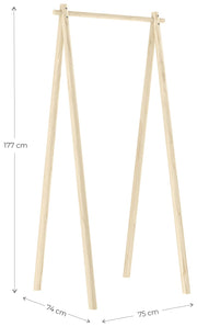 Garderobenständer HONGI 75 cm Kiefer Natur lackiert von Karup