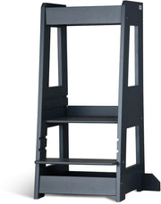 tiSsi® Entdeckerturm / Lernturm FELIX mitwachsend Buche massiv Grau