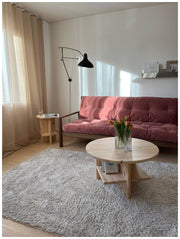 Hocker Beistelltisch RONDURE 45 Kiefer massiv Natur lackiert von Karup
