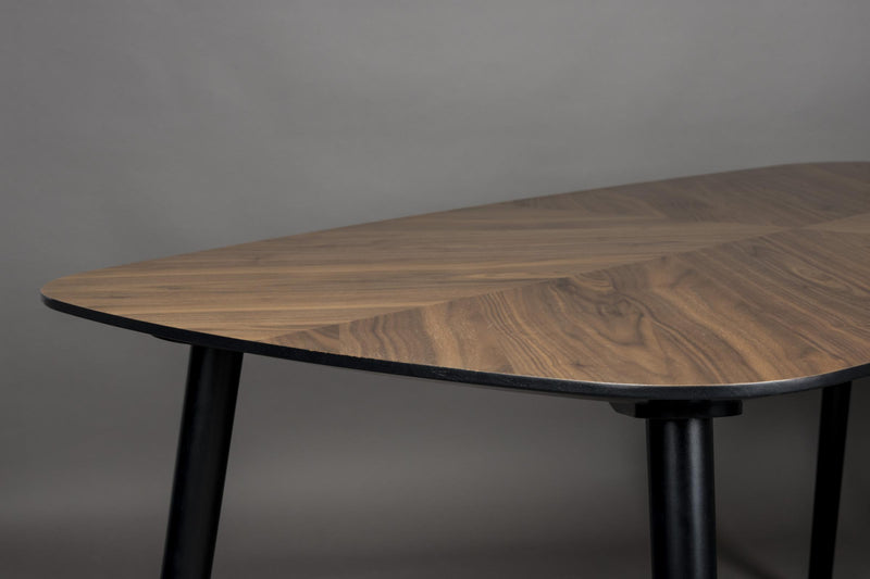 Esstisch Clover 165 x 90 cm mit Walnussfurnierplatte von DutchBone