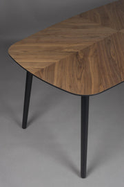 Esstisch Clover 165 x 90 cm mit Walnussfurnierplatte von DutchBone