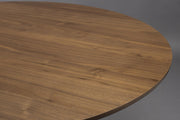 Esstisch BARLET Rund Ø 120 cm Walnussfurnierplatte von DutchBone