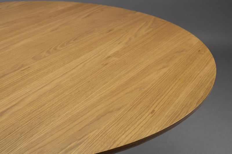 Esstisch BARLET Rund Ø 120 cm Eichenfurnierplatte von DutchBone