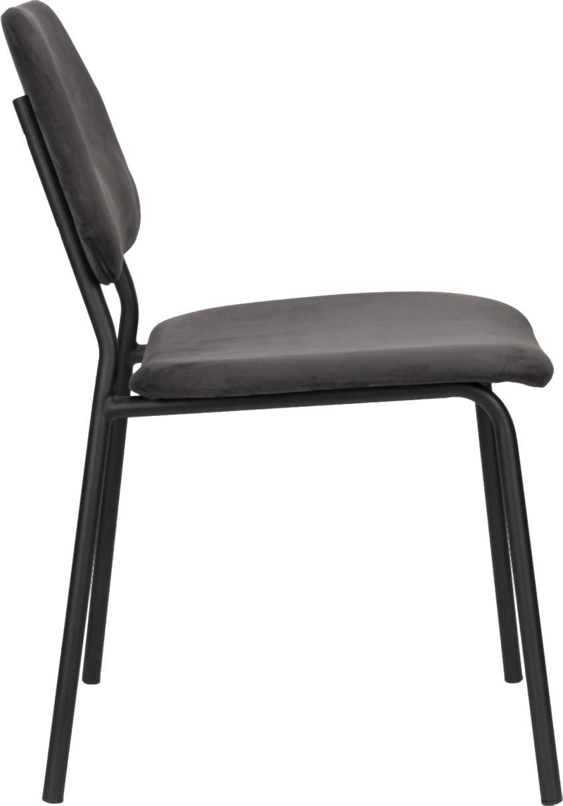 Stuhl Esszimmerstuhl Polsterstuhl DARBY von DutchBone in schwarz