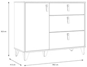 Kommode Sideboard LYA Optik Mauvella / Cabezone Eiche von Forte