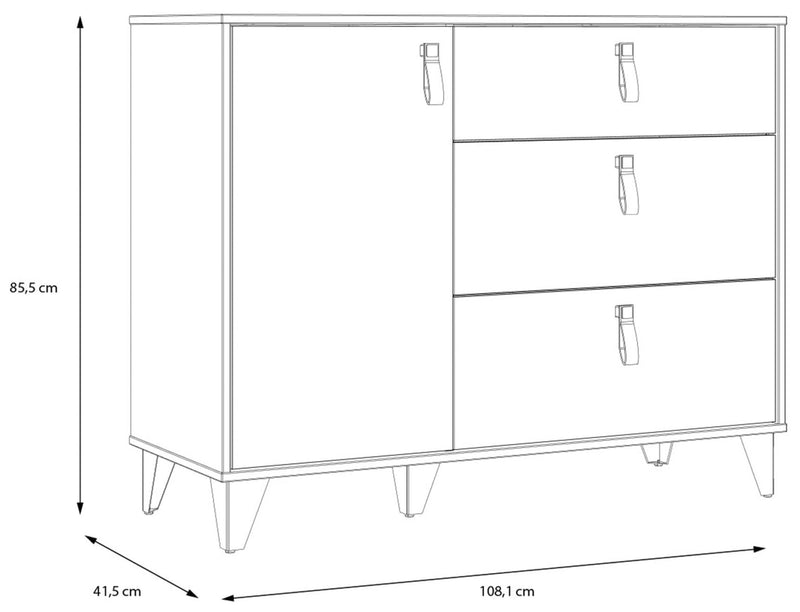 Kommode Sideboard LYA Optik Mauvella / Cabezone Eiche von Forte
