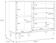 Kommode Sideboard LYA Optik Mauvella / Cabezone Eiche von Forte